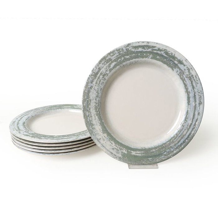 Hermia Juego de Cena de 24 Piezas Crema y Verde Hermia Juego de Cena de 24 Piezas Crema y Verde